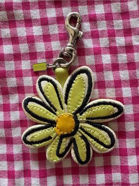 Coach Y2K Scribble Flower Purse Charm Rare! Vintage!
